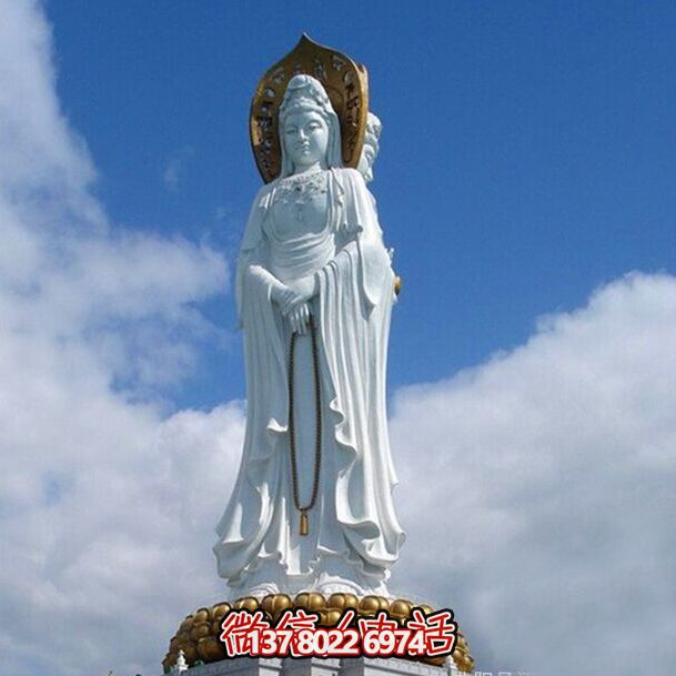 古老石雕觀音菩薩雕塑，景區大型面積景點