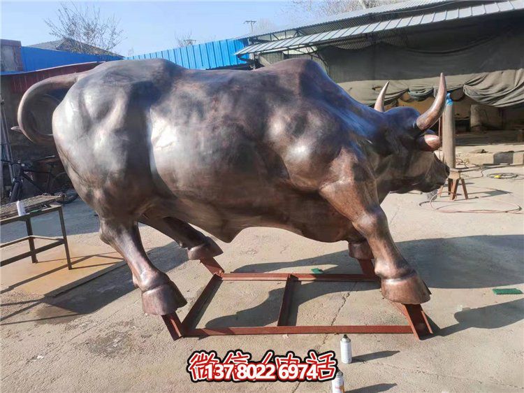 大型銅牛景觀雕塑，招財擺件