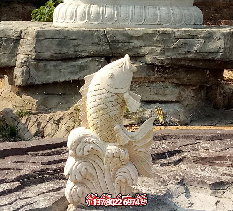 漢白玉石雕塑，點綴公園景觀，增添創意噴水裝置
