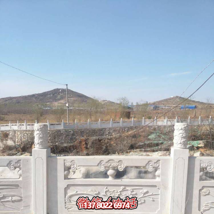 漢白玉防護欄桿，裝飾美化河道景區