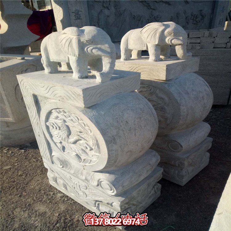 大理石石雕抱鼓，為您的園林庭院門口點綴美觀