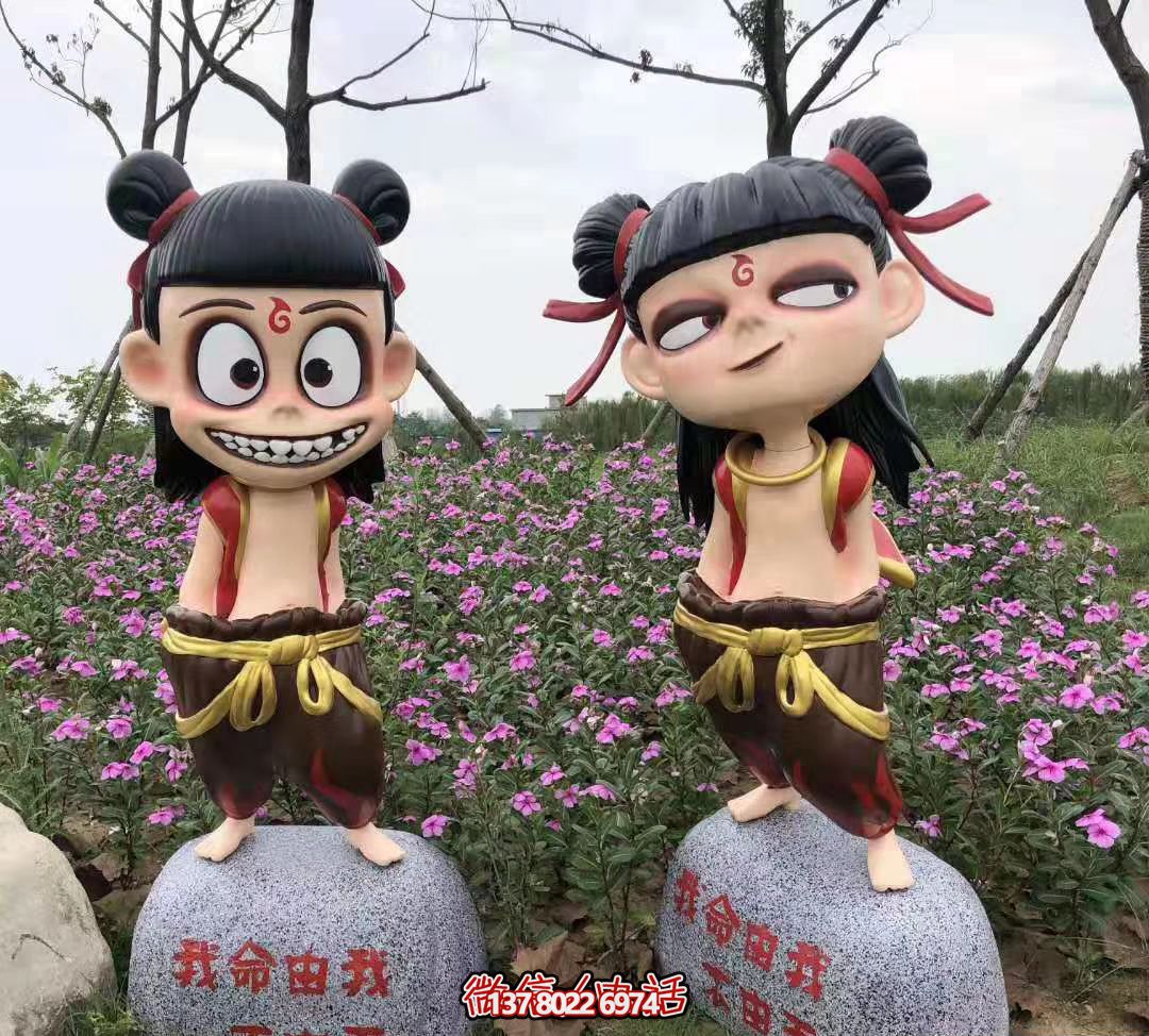 哪吒彩繪玻璃鋼雕塑，為公園廣場(chǎng)帶來獨(dú)特藝術(shù)氛圍