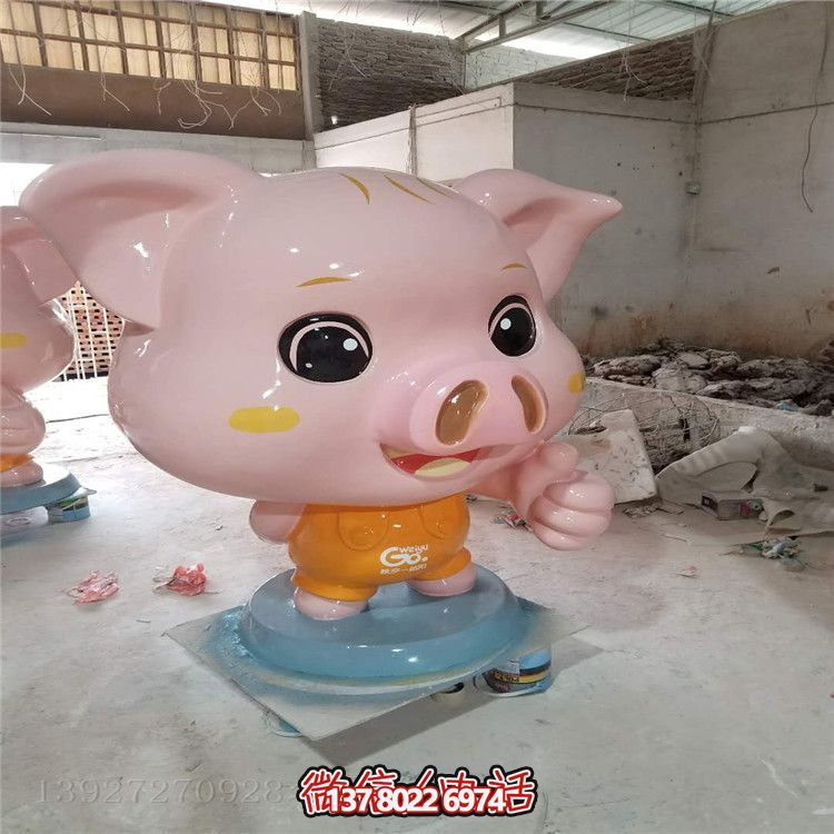 玻璃鋼豬雕塑，為您的店鋪、戶外公園增添熱鬧氣氛