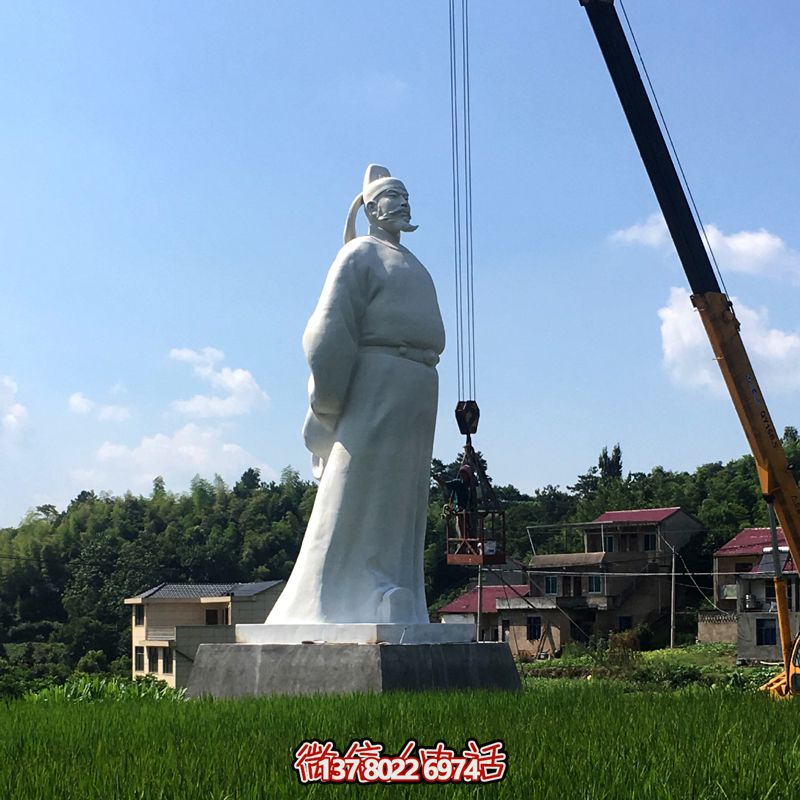 李白漢白玉雕塑，賞詩仙魅力，游覽大型景區公園