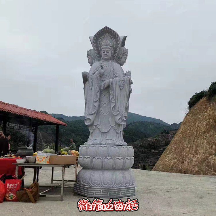 現代藝術石雕觀音雕塑，融入園林景觀的瑰麗大理石家園
