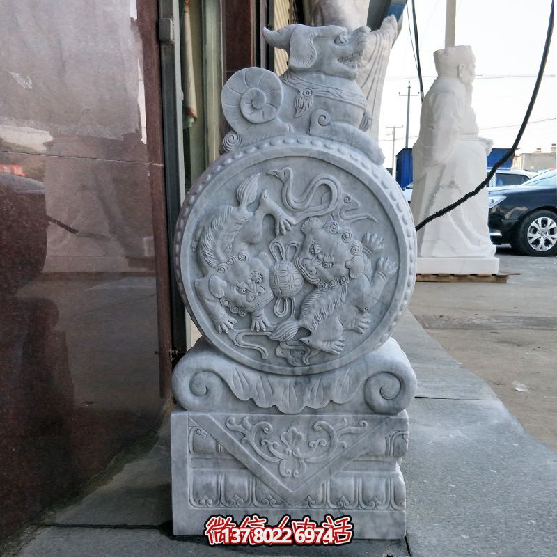 公園景區(qū)擺放漢白玉門(mén)墩仿古雕刻 公園景區(qū)擺放漢白玉門(mén)墩仿古雕刻