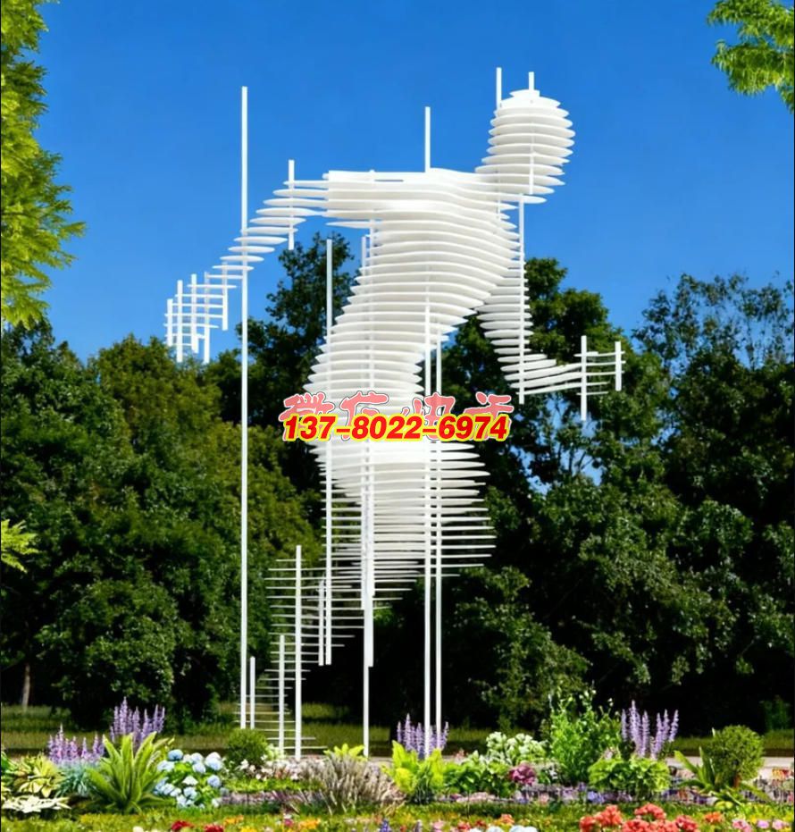 躍動先鋒?不銹鋼運動人物景觀雕塑 —— 逐夢時空的活力符號